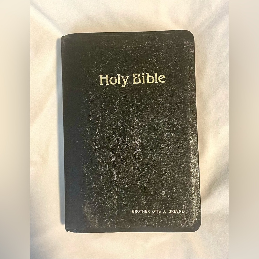 *EUC* HOLY BIBLE - King James Version 1992 -Giant Print - Nelson -Black -Leather